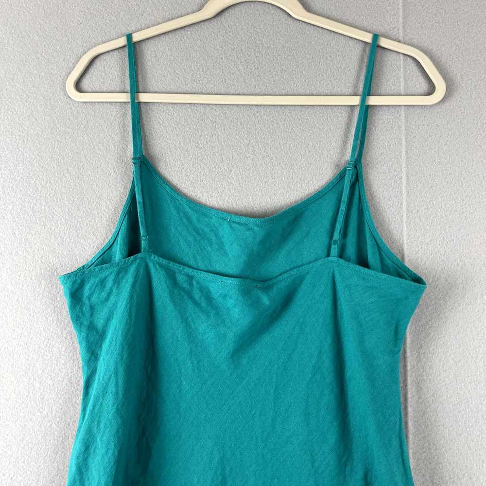 J Crew Gwyneth Linen Maxi Dress Womens 16T Green Coastal Minimal Beach NWT - Picture 11 of 16